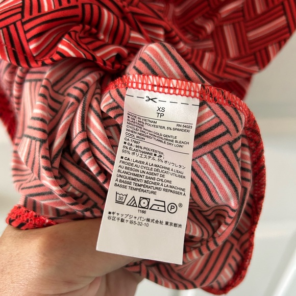 Banana Republic Red Geometric Midi Dress - Picture 7 of 7